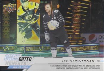 2019-20 Upper Deck Game Dated Moments #45 David Pastrnak Front