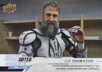 2019-20 Upper Deck Game Dated Moments #49 Joe Thornton Front