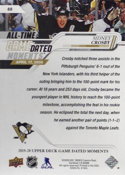 2019-20 Upper Deck Game Dated Moments #68 Sidney Crosby Back