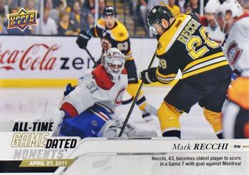 2019-20 Upper Deck Game Dated Moments #72 Mark Recchi Front
