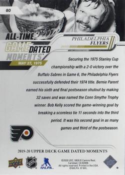 2019-20 Upper Deck Game Dated Moments #80 Bob Kelly Back