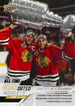 2019-20 Upper Deck Game Dated Moments #86 Jonathan Toews / Patrick Kane Front