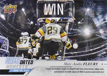 2019-20 Upper Deck Game Dated Moments #103 Marc-Andre Fleury Front