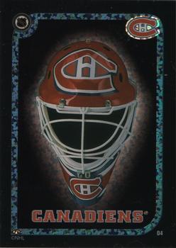 1995 Peninsula Vending NHL Goalie Mask Stickers #04 Montreal Canadiens Front