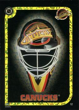 1995 Peninsula Vending NHL Goalie Mask Stickers #12 Vancouver Canucks Front