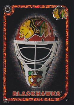 1995 Peninsula Vending NHL Goalie Mask Stickers #21 Chicago Blackhawks Front