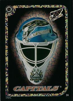 1995 Peninsula Vending NHL Goalie Mask Stickers #24 Washington Capitals Front