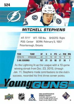 2019-20 SP Authentic - 2019-20 Upper Deck Update #524 Mitchell Stephens Back