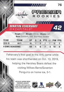 2019-20 Upper Deck Premier #76 Martin Fehervary Back