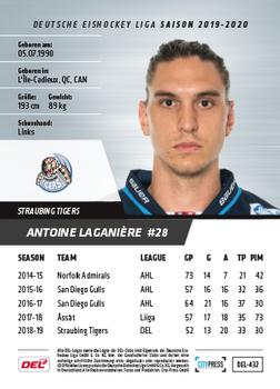 2019-20 Playercards Update (DEL) #432 Antoine Laganiere Back