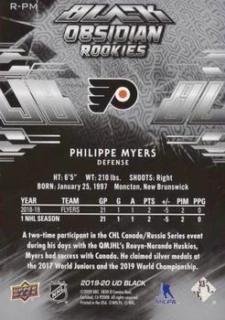 2019-20 SPx - UD Black Obsidian Rookies #R-PM Philippe Myers Back