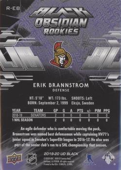 2019-20 SPx - UD Black Obsidian Rookies Purple #R-EB Erik Brannstrom Back