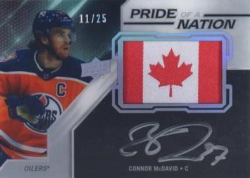 2019-20 SPx - UD Black Pride of a Nation Auto Manufactured Patch #PNA-CM Connor McDavid Front