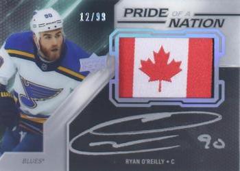 2019-20 SPx - UD Black Pride of a Nation Auto Manufactured Patch #PNA-RO Ryan O'Reilly Front