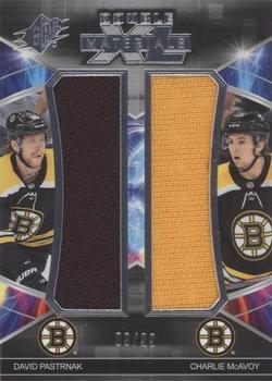 2019-20 SPx - Double XL Duos Materials #XD-PM David Pastrnak / Charlie McAvoy Front