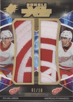 2019-20 SPx - Double XL Duos Materials Patch #XD-LA Dylan Larkin / Andreas Athanasiou Front