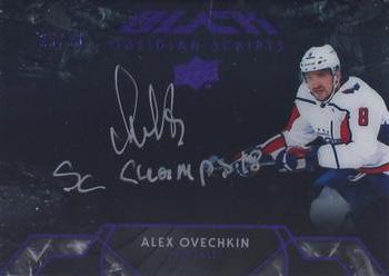 2019-20 SPx - 2018-19 UD Black Update #OS-AO Alex Ovechkin Front