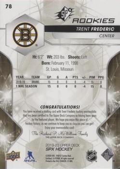 2019-20 SPx - Materials #78 Trent Frederic Back