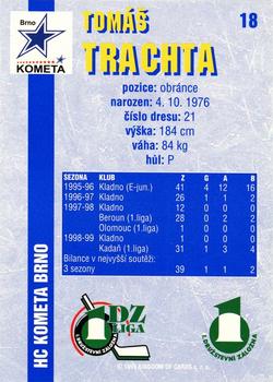 1999-00 Score 1.DZ Liga #18 Tomas Trachta Back