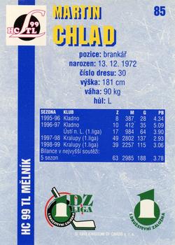 1999-00 Score 1.DZ Liga #85 Martin Chlad Back