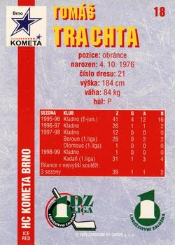 1999-00 Score 1.DZ Liga - Red Ice 2000 #18 Tomas Trachta Back