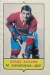 1969-70 O-Pee-Chee - Four-in-One Mini-Cards Singles #NNO Serge Savard Front