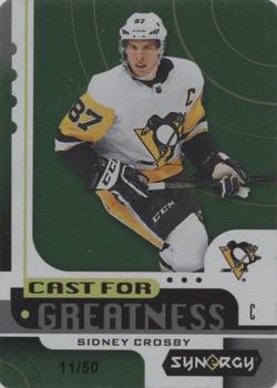 2019-20 Upper Deck Synergy - Cast for Greatness Green Achievements #CG-17 Sidney Crosby Front