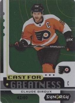 2019-20 Upper Deck Synergy - Cast for Greatness Green Achievements #CG-35 Claude Giroux Front
