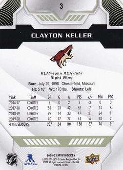 2020-21 Upper Deck MVP #3 Clayton Keller Back