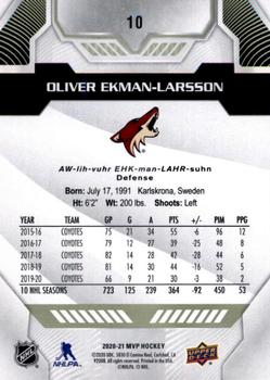 2020-21 Upper Deck MVP #10 Oliver Ekman-Larsson Back