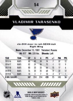 2020-21 Upper Deck MVP #54 Vladimir Tarasenko Back