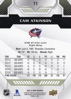 2020-21 Upper Deck MVP #71 Cam Atkinson Back