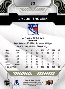 2020-21 Upper Deck MVP #83 Jacob Trouba Back