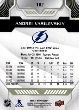 2020-21 Upper Deck MVP #102 Andrei Vasilevskiy Back