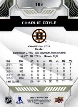 2020-21 Upper Deck MVP #109 Charlie Coyle Back