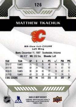 2020-21 Upper Deck MVP #126 Matthew Tkachuk Back