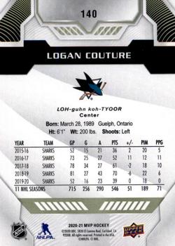 2020-21 Upper Deck MVP #140 Logan Couture Back