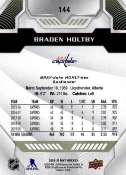 2020-21 Upper Deck MVP #144 Braden Holtby Back