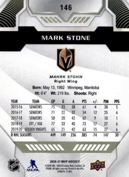 2020-21 Upper Deck MVP #146 Mark Stone Back