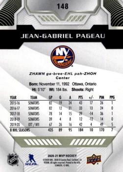 2020-21 Upper Deck MVP #148 Jean-Gabriel Pageau Back