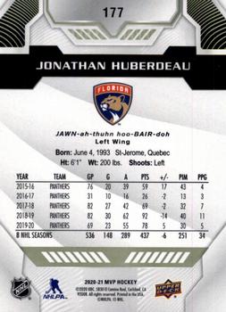 2020-21 Upper Deck MVP #177 Jonathan Huberdeau Back