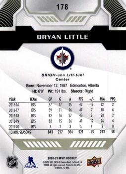 2020-21 Upper Deck MVP #178 Bryan Little Back