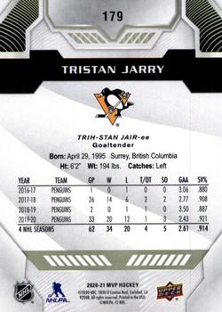 2020-21 Upper Deck MVP #179 Tristan Jarry Back