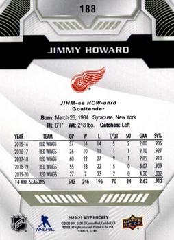 2020-21 Upper Deck MVP #188 Jimmy Howard Back