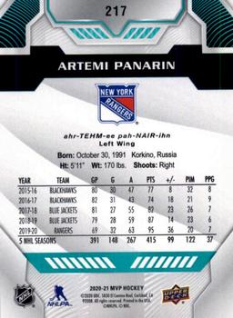 2020-21 Upper Deck MVP #217 Artemi Panarin Back