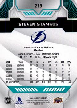 2020-21 Upper Deck MVP #219 Steven Stamkos Back