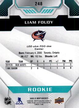 2020-21 Upper Deck MVP #248 Liam Foudy Back
