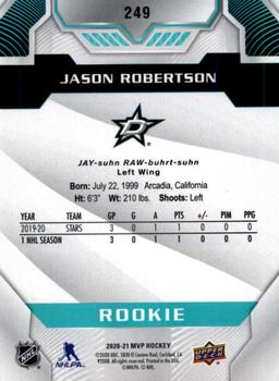 2020-21 Upper Deck MVP #249 Jason Robertson Back