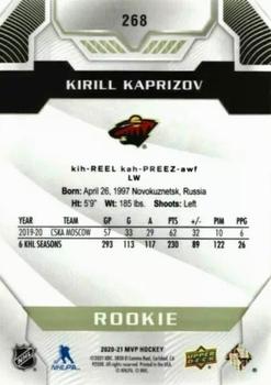 2020-21 Upper Deck MVP #268 Kirill Kaprizov Back