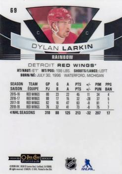 2019-20 O-Pee-Chee Platinum - Rainbow #69 Dylan Larkin Back